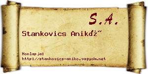 Stankovics Anikó névjegykártya