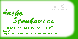 aniko stankovics business card